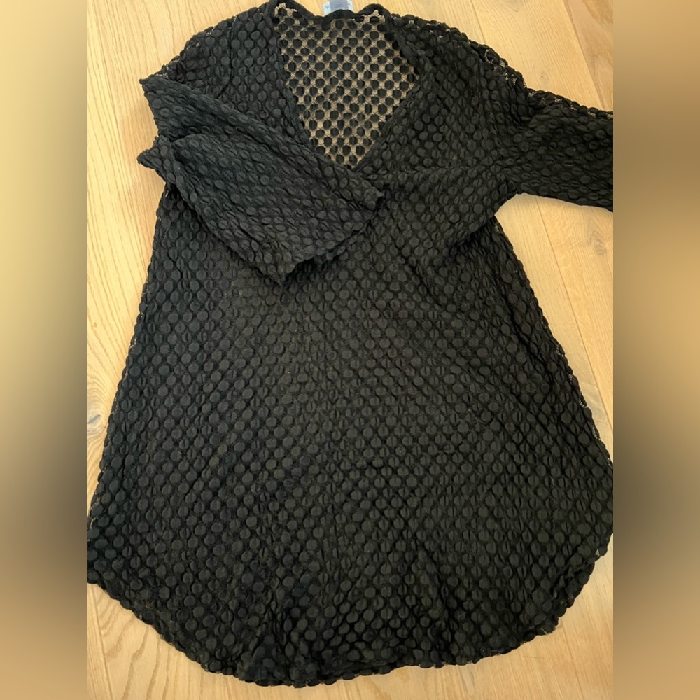 Mesh black coverup size Large